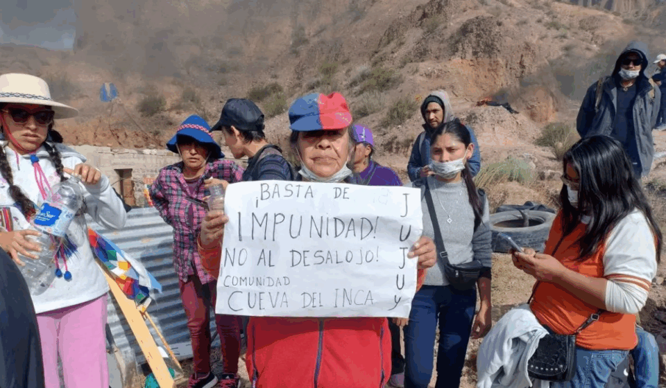 Piden la suspensión del desalojo a la comunidad Cueva del Inca 