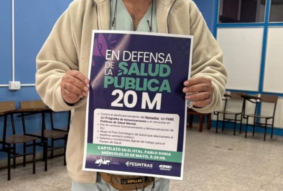 Realizarán un cartelazo por la Salud Pública 