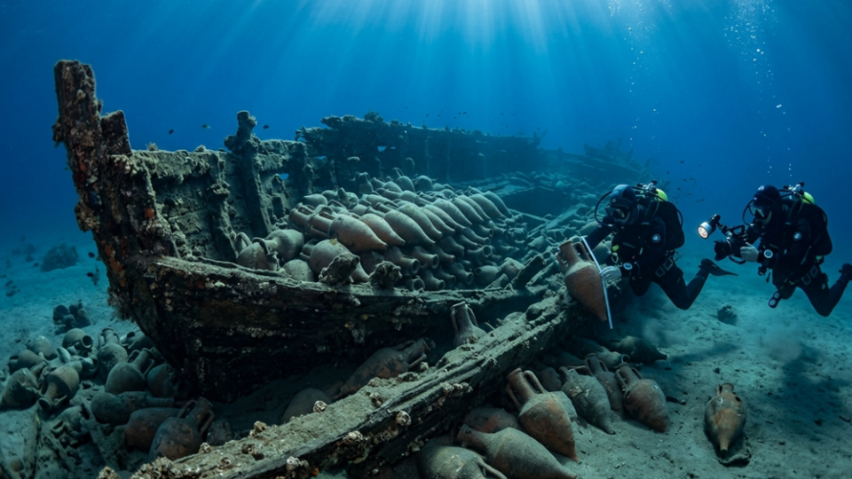 Descubrieron un barco romano de 2.100 años